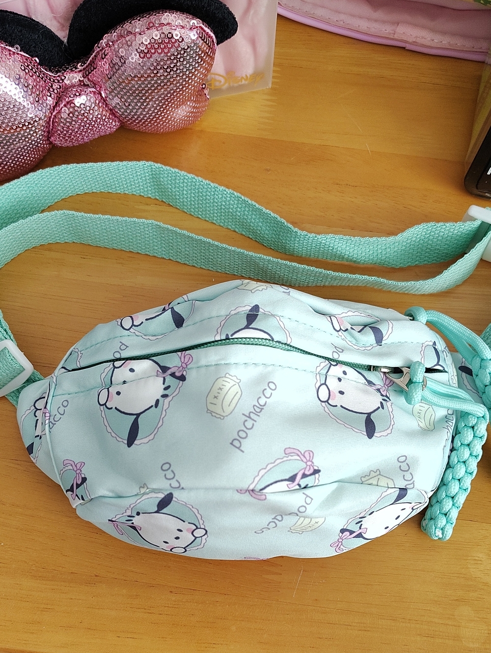 NEW Pochacco Bum Bag Belt Bag Fanny Pack -Mint Green